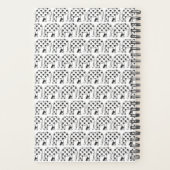 Elephant Simple Black and White Name Planer (Rückseite)