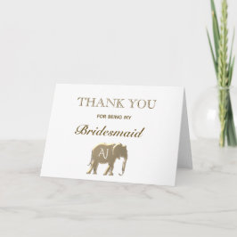 Elephant Simple Danke, dass du meine Bridesmaid ge Karte