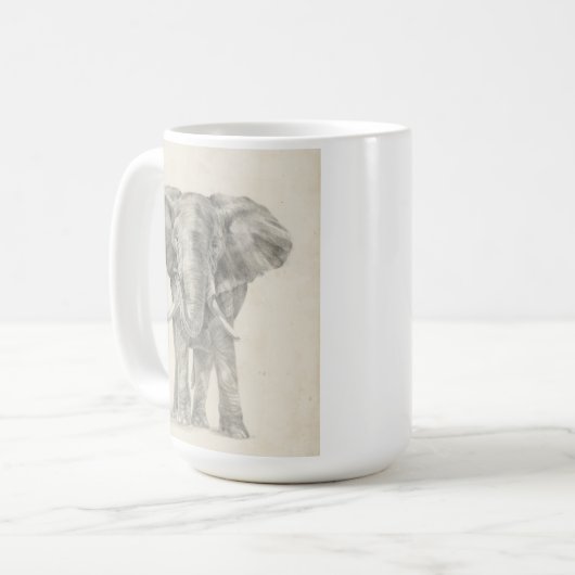 Elephant Sketch Kaffeetasse (Vorderseite Links)