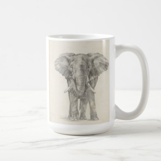 Elephant Sketch Kaffeetasse (Rechts)