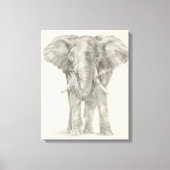 Elephant Sketch Leinwanddruck (Vorderseite)
