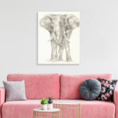 Elephant Sketch Leinwanddruck (Insitu (Wohnzimmer))