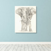 Elephant Sketch Leinwanddruck (Insitu (Holzboden))
