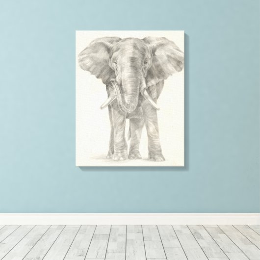 Elephant Sketch Leinwanddruck (Insitu (Holzboden))