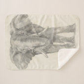 Elephant Sketch Sherpadecke (Vorderseite (Horizontal))