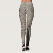 Elephant Skin Print Grau Leggings & Yoga Pants (Rückseite)