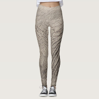 Elephant Skin Print Grau Leggings & Yoga Pants