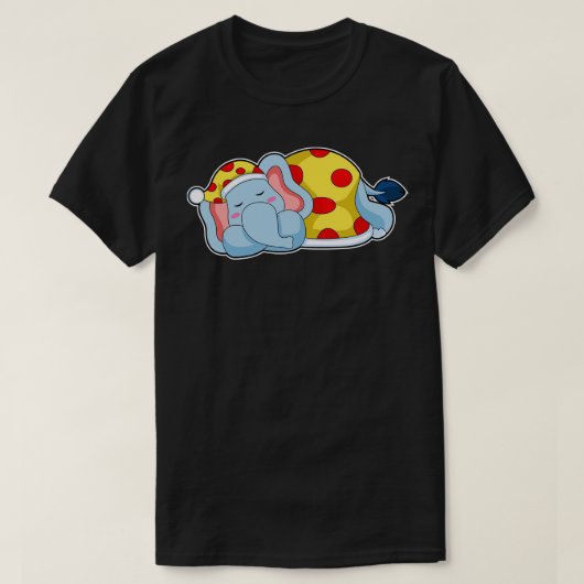 Elephant Sleeping Pajamas T-Shirt (Design vorne)