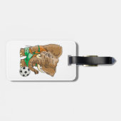 Elephant Soccer Player Funny Sports Animal Gepäckanhänger (Rückseite horizontal)