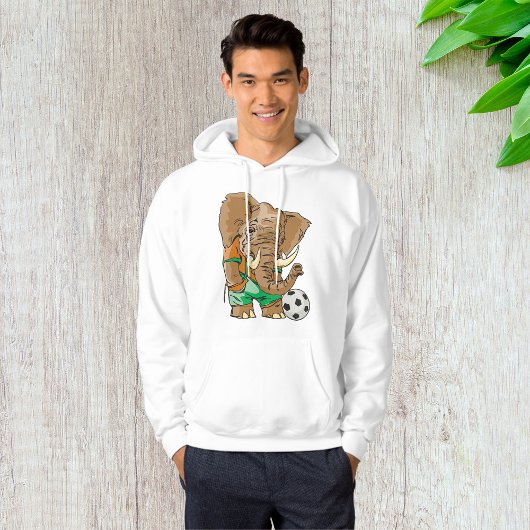 Elephant Soccer Player Funny Sports Animal Hoodie