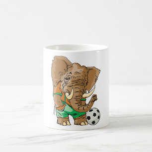 Elephant Soccer Player Funny Sports Animal Kaffeetasse