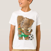 Elephant Soccer Player Funny Sports Animal T-Shirt (Vorderseite)