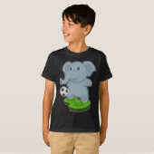 Elephant Soccer Player Fußball Sports T-Shirt (Vorne ganz)