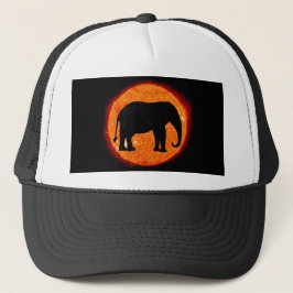Elephant Solar Eclipse Truckerkappe