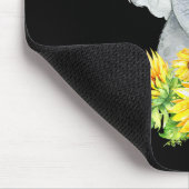 Elephant Sonnenblumengeschenke Mousepad (Ecke)