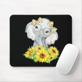 Elephant Sonnenblumengeschenke Mousepad (Mit Mouse)