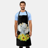 Elephant Sonnenblumengeschenke Schürze (Getragen)