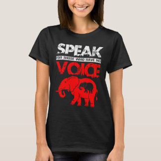 Elephant Speak Voice Zoo Säugetiere Afrika Tiere T-Shirt