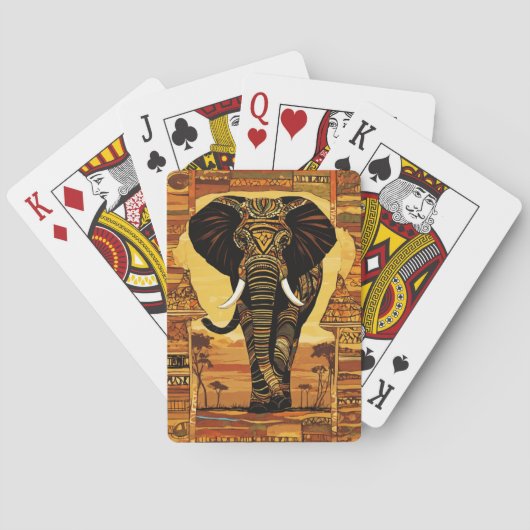 Elephant ~spielende Karten Spielkarten (Rückseite)