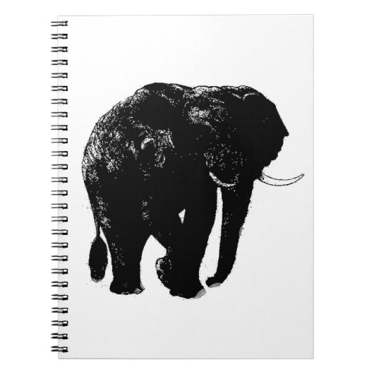 Elephant Spiral Foto Notebook Notizblock (Vorderseite)