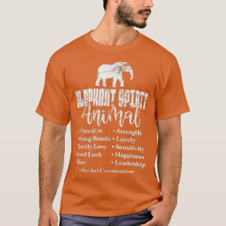 Elephant Spirit Animal Elephants Lover beunruhigt T-Shirt