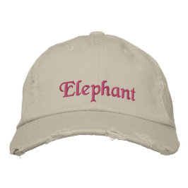 Elephant Spirit Animal Rustic Stone Pink Bestickte Baseballkappe