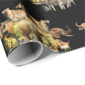 Elephant Splash Frames Wrapping Paper Geschenkpapier (Rolleneckpunkt)