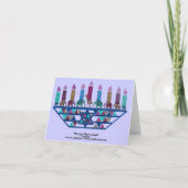 Elephant Star Menorah Cards Feiertagskarte (Rückseite)