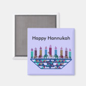 Elephant Star Menorah Magnete Magnet (Vorderseite/Rückseite)