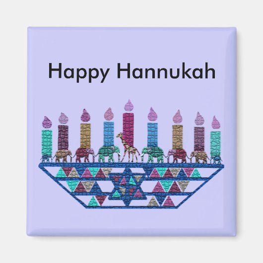 Elephant Star Menorah Magnete Magnet (Vorne)