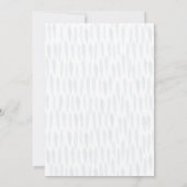 Elephant Stars Moon Dusty Blue Boy Baby Dusche Einladung (Rückseite)