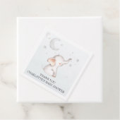 Elephant Stars Moon Dusty Blue Boy Baby Showgi Geschenkanhänger (Beispiel)