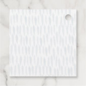 Elephant Stars Moon Dusty Blue Boy Baby Showgi Geschenkanhänger (Rückseite)