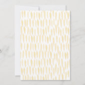 Elephant Stars Moon Yellow Neutral Baby Shower Einladung (Rückseite)