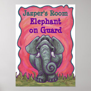 Elephant Stationery Poster