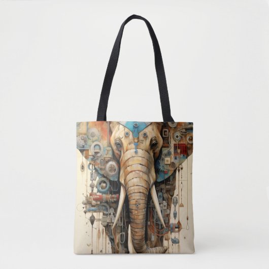 Elephant Steampunk künstlerisch Tasche (Vorderseite)