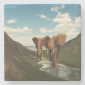 Elephant Steinuntersetzer (Vorderseite)