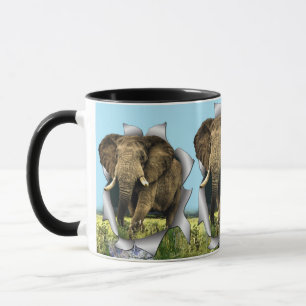 Elephant Stepping Through Paper Tasse