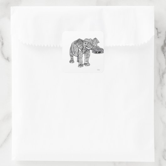 Elephant Sticker (Tasche)