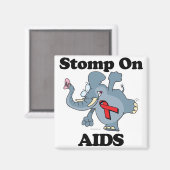 Elephant Stomp zu AIDS Magnet (Vorderseite/Rückseite)