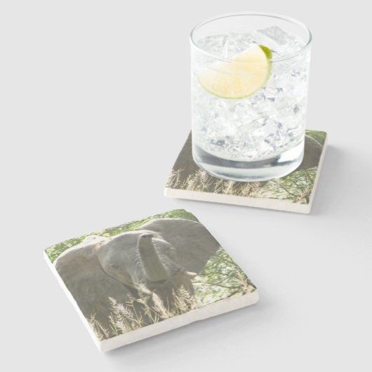 Elephant Stone Untersetzer (Vollfarbe) (Seitenansicht)