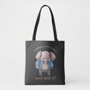 Elephant Stubborn kümmert sich um Niedliches, wund Tasche