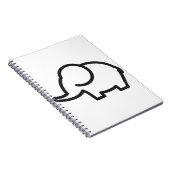 Elephant Stylistic Line Art Notizblock (Rechte Seite)