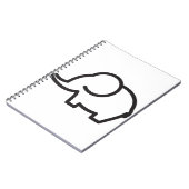 Elephant Stylistic Line Art Notizblock (Linke Seite)