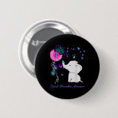 Elephant Suicide Prevention Awareness Ribbon Gif Button (Vorne & Hinten)