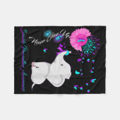 Elephant Suicide Prevention Awareness Ribbon Gif Fleecedecke (Vorderseite (Horizontal))