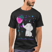 Elephant Suicide Prevention Awareness Ribbon Gif T-Shirt (Vorderseite)