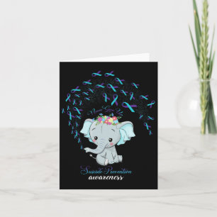 Elephant Suicide Prevention Warrior Awareness Gift Karte
