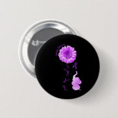 Elephant Sunflower Faith Hope Kämpfen Liebe Epilep Button (Vorne & Hinten)
