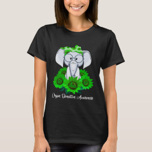 Elephant Sunflower Organspende Sensibilität T-Shirt